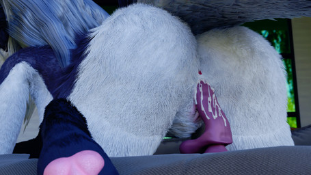 all_fours anthro anus bed big_butt bodily_fluids butt cum cum_in_vagina cum_inside cum_on_dildo digitigrade dildo dildo_in_vagina dildo_insertion faceless_anthro faceless_character faceless_female female fur furniture genital_fluids genitals grey_body grey_fur grey_hair hair humanoid_dildo inside long_hair masturbation on_bed pawpads penetration pink_pawpads purple_dildo rear_view sex_toy sex_toy_in_vagina sex_toy_insertion small_anus solo tail thick_thighs vaginal vaginal_masturbation vaginal_penetration vulva white_body white_fur window mrs_dexie furromantic_(modeler) hellaverse helluva_boss mythology loona_(helluva_boss) canid canid_demon canine demon hellhound mammal mythological_canine mythological_creature 16:9 2025 3d_(artwork) 4k absurd_res digital_media_(artwork) hi_res widescreen