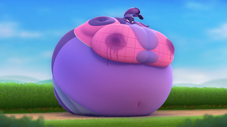 3_toes 4_fingers anthro aroused belly belly_expansion berry_juice beverage big_belly big_breasts blueberry_inflation blueberry_juice blush bodily_fluids body_inflation breast_expansion breasts button_(fastener) claws clothed clothing dripping_vulva expansion farm feet female fingers genital_fluids huge_belly huge_breasts hyper hyper_belly hyper_breasts hyper_inflation immobile inflation juice_(beverage) lactating lactating_juice leaking_juice navel pattern_clothing pattern_shirt pattern_topwear plaid plaid_clothing plaid_shirt plaid_topwear shirt solo spherical_inflation straining_buttons straining_clothing toe_claws toes topwear unusual_bodily_fluids unusual_genital_fluids unusual_lactation not_person420 disney zootopia judy_hopps european_rabbit lagomorph leporid mammal oryctolagus rabbit 16:9 2025 3d_(artwork) 4k absurd_res digital_media_(artwork) hi_res widescreen