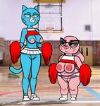 3d_background alternate_costume anthro areola basketball_court basketball_hoop belly bent_arm big_areola big_breasts big_ears big_glasses big_pupils biped black_eyebrows black_eyewear black_glasses blue_body blue_eyelids bottomwear breasts buckteeth cheerleader cheerleader_outfit closed_frown clothed clothing countershade_face countershading crop_top curved_eyebrows door duo elderly_anthro elderly_female eyebrows eyelashes eyelids eyewear female floor floppy_ears footwear front_view frown genitals glasses grumpy huge_areola ineffective_clothing inside internal_wall larger_female looking_at_another looking_down looking_down_at_another looking_up looking_up_at_another markings mature_anthro mature_female microskirt miniskirt mouth_closed multicolored_clothing multicolored_crop_top multicolored_shirt multicolored_topwear narrowed_eyes navel nipples no_irises overweight overweight_anthro overweight_female partially_clothed partially_clothed_anthro partially_clothed_female pink_areola pink_body pink_nipples pink_nose pom_poms prick_ears pupils pussy pussy_floss red_nose red_pom_poms round_head round_nose scut_tail shadow shirt shoes short_stack short_tail size_difference skirt small_nose smaller_female standing straight_legs tail tail_size_difference teeth thick_thighs thong topwear two_tone_clothing two_tone_crop_top two_tone_shirt two_tone_topwear underwear wall_(structure) whisker_markings white_bottomwear white_clothing white_footwear white_microskirt white_shoes white_skirt white_thong white_underwear wide_hips redout third-party_edit cartoon_network the_amazing_world_of_gumball joanna_watterson mary_senicourt domestic_cat felid feline felis lagomorph leporid mammal rabbit 2023 color_edit colored digital_drawing_(artwork) digital_media_(artwork) full-length_portrait hi_res portrait