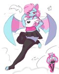 blue_body clothed clothing femboy heart_symbol male pink_eyes solo spade_tail tail wings terry_bat bat mammal 4:5 digital_media_(artwork) hi_res