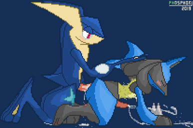 all_fours anal anal_orgasm anal_penetration animal_genitalia animal_penis anthro barefoot blue_body blue_fur blush bodily_fluids canine_genitalia canine_penis cum cum_drip cum_in_ass cum_inside cum_on_ground cum_while_penetrated cumshot doggystyle dripping duo ejaculation erection eyes_closed feet from_behind_position fur genital_fluids genitals grabbing hands-free interspecies kneeling leaking male male/male male_penetrated male_penetrating male_penetrating_male ninja nude orgasm penetration penis red_eyes sex simple_background smile transparent_background warrior conditional_dnp phosaggro nintendo pokemon amphibian canid canine generation_4_pokemon generation_6_pokemon greninja lucario mammal pokemon_(species) 2019 alpha_channel dated digital_media_(artwork) hi_res pixel_(artwork) watermark
