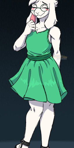 5_toes anthro clothing colored_nails dress eyes_closed feet femboy footwear green_clothing green_dress happy high_heels male nails pink_nails plantigrade shoes simple_background smile solo toes zimakum deltarune undertale_(series) ralsei bovid caprine goat mammal absurd_res colored_sketch hi_res sketch