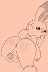 2019 2:3 absurd_res anthro anus big_breasts breasts butt colorcoroded duo erection female generation_8_pokemon genitals hi_res lagomorph looking_at_viewer looking_back male male/female mammal nintendo nipples penis pokemon pokemon_(species) pussy pussyjob scorbunny sex short_stack solo_focus teasing