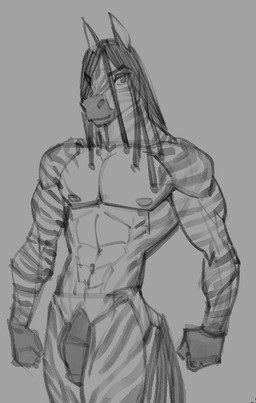 abs animal_genitalia animal_penis anthro balls dreadlocks equine_genitalia equine_penis flaccid genitals hair hair_over_eyes long_hair male muscular muscular_male penis solo striped_body stripes naughtyjester tre_(dixyskunk) equid equine mammal zebra 2023 monochrome sketch