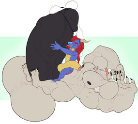 anthro armpit_hair balls biceps big_balls big_muscles big_penis bodily_fluids body_hair chin_tuft claws cum cum_drip dripping duo edging euphoria facial_tuft genital_fluids genital_growth genitals growth huge_balls huge_muscles huge_penis hyper hyper_genitalia hyper_growth hyper_muscles hyper_penis larger_male leaking_cum licking long_arms lying male male/male muscle_growth muscular muscular_male nipples on_back oral oversized_arms pecs penile penis penis_growth penis_lick pits scar sex short_legs size_difference smaller_male tongue top_heavy tuft worship bristol league_of_legends mythology riot_games tencent kled_(lol) rakeesh dragon kobold mythological_creature mythological_scalie scalie yordle hi_res