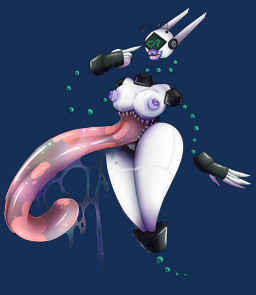 antennae_(anatomy) belly_mouth big_tongue bodily_fluids clitoris dripping drooling eyeless female floating_hands floating_head genitals hovering hyper hyper_tongue large_tongue licking licking_lips lips long_tongue machine nipples pink_tongue purple_lips purple_nipples saliva saliva_drip saliva_on_tongue screen screen_face sharp_teeth solo sparkles sparkly_saliva stomach_maw teeth thick_lips thick_thighs tongue tongue_out vulva white_body caloxya humanoid robot alpha_channel hi_res