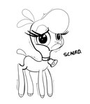 :c bell bell_collar cloven_hooves collar eyelashes female feral frown hooves long_eyelashes pompadour quadruped scared shaking simple_background solo tail text white_background shelbysmol them's_fightin'_herds pom_(tfh) bovid caprine domestic_sheep mammal sheep black_and_white digital_drawing_(artwork) digital_media_(artwork) monochrome sketch