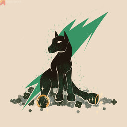 ambiguous_gender black_body electricity emotionless feral glowing green_hair hair horseshoe lightning particles petals pile simple_background sitting solo young rage_spark deadlock_(game) valve valve_corporation equid equine horse mammal 1:1 absurd_res hi_res lineless