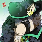 anthro black_clothing brown_body brown_fur clothing fedora fur hat headgear headwear male smile solo tipping_hat katazaki lifewonders live_a_hero shoen canid canine mammal raccoon_dog tanuki 1:1 bust_portrait portrait