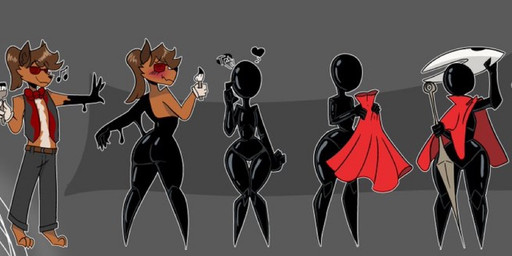 ambiguous_gender black_body bound cloak clothing encasement female heart_symbol latex mute red_cloak red_clothing solo thick_thighs transformation hacsaw hollow_knight_(franchise) team_cherry hornet_(hollow_knight) humanoid