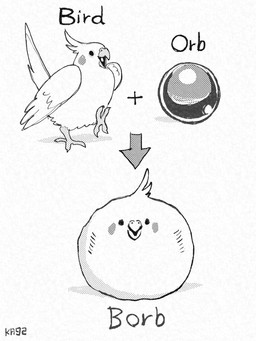 after_transformation ambiguous_feral ambiguous_gender armless avian_feet beak biped bipedal_feral black_eyes black_text cheek_spots directional_arrow dot_eyes feathers feet feral head_tuft legless looking_at_viewer open_beak open_mouth orb simple_background simple_eyes solo tail text tuft wings ka92 avian bird cockatiel cockatoo parrot sphere_creature 2026 artist_name digital_media_(artwork) english_text greyscale handwritten_text hi_res monochrome screentone sequence shaded