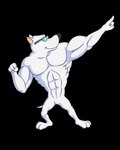 abs anthro biceps biped black_nose closed_smile cropped_ears eyewear eyewear_only featureless_chest featureless_crotch front_view gesture glasses glasses_only hand_gesture male mouth_closed muscular muscular_male nude pecs plantigrade pointing pose smile solo sunglasses wearing_glasses minum tiny_toon_adventures warner_brothers arnold_the_pit_bull canid canine canis domestic_dog mammal pit_bull 2023 4:5 absurd_res alpha_channel hi_res
