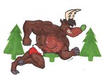 abs anthro antlers biceps biped bottomwear clothed clothing fur hair holidays hooves horn male muscular muscular_anthro muscular_male nipples pecs simple_background solo topless topless_male cobaltcerberus cartoon_network christmas evil_con_carne the_grim_adventures_of_billy_and_mandy rupert_the_green-nosed_reindeer deer mammal new_world_deer reindeer hi_res