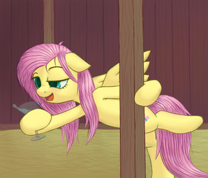 alcohol barn beverage blush cutie_mark drunk feathered_wings feathers female feral fur glass green_eyes hair holding_glass holding_object long_hair open_mouth pink_hair smile solo substance_intoxication tail tongue wings yellow_body yellow_feathers yellow_fur lurarin friendship_is_magic hasbro my_little_pony mythology fluttershy_(mlp) equid equine mammal mythological_creature mythological_equine pegasus