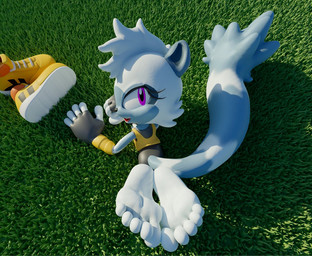 5_toes anthro feet female female_anthro foot_focus fur grass grey_body grey_fur humanoid_feet outside plant plantigrade purple_body purple_fur shoes_removed soles solo toes milkmeister3d idw_publishing sega sonic_the_hedgehog_(comics) sonic_the_hedgehog_(idw) sonic_the_hedgehog_(series) tangle_the_lemur lemur mammal primate ring-tailed_lemur strepsirrhine 2022 3d_(artwork) digital_media_(artwork)