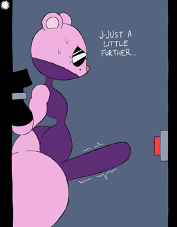 anthro armwear bodily_fluids clothing curvy_figure dialogue elbow_gloves emanata erection eyelashes eyewear femboy flash_emanata fur gloves handwear leotard logo male markings mole_(marking) pink_body pink_fur pushbutton small_waist solo sunglasses sweat sweatdrop text thick_thighs wide_hips thatdawgmurray happy_tree_friends the_mole_(htf) eulipotyphlan mammal mole_(animal) aliasing artist_logo artist_name digital_media_(artwork) english_text hi_res signature