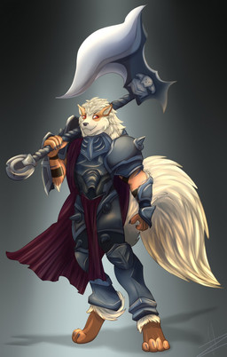 anthro armor axe black_body black_fur black_nose claws clothed clothing fur holding_object holding_weapon male melee_weapon pokemorph solo warrior weapon velo_artwork league_of_legends nintendo pokemon riot_games tencent darius_(lol) goldyne arcanine canid canine generation_1_pokemon mammal pokemon_(species) hi_res