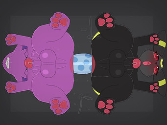 abdominal_bulge anal anal_fluids anal_fluids_on_dildo anal_fluids_on_sex_toy anal_kiss anal_penetration anal_tugging ass_to_ass balls balls_touching belly big_balls big_belly big_butt blush blush_lines bodily_fluids bottom_view butt clenched_teeth deep_penetration dildo dildo_in_ass dildo_insertion double_dildo duo faceless_character faceless_feral faceless_male feral foreskin genital_fluids genitals grey_background heart_symbol huge_butt humanoid_genitalia humanoid_penis leaking_precum leaking_saliva long_dildo low-angle_view male male/male male_penetrated messy object_in_ass open_mouth pawpads paws penetration penis precum saliva sex_toy sex_toy_in_ass sex_toy_insertion sharing_dildo sharing_sex_toy simple_background teeth thick_thighs worm's-eye_view dengon sound_warning nintendo pokemon eeveelution espeon generation_2_pokemon pokemon_(species) umbreon 2d_animation 4:3 animated frame_by_frame loop short_playtime sound webm