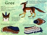 3_toes beak brown_body brown_feathers feathers feet feral scales side_view solo text toes wings ricsimane mythology gree_(ricsimane) avian gryphon mythological_avian mythological_creature digital_media_(artwork) english_text model_sheet url