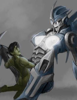 breasts butt duo eyes_closed female glowing human_on_humanoid interspecies larger_female larger_sub looking_down machine male male/female nipples not_furry orgasm sex sitting size_difference smaller_male smile spread_legs spreading submissive hattonslayden hasbro takara_tomy transformers transformers:_prime transformers_aligned_continuity arcee jack_darby cybertronian human humanoid mammal robot 2012