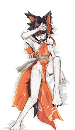 adolescent anthro bed bodily_fluids clothed clothed_anthro clothed_male clothing crying erection front_view furniture genital_fluids hair looking_at_viewer male open_mouth simple_background solo sweat tears young young_anthro young_male iluluna12 arknights hypergryph studio_montagne aak_(arknights) mammal 2022 alternate_version_at_source digital_media_(artwork) full-length_portrait hi_res portrait shaded