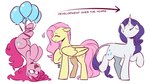 female feral group hair horn pink_body pink_hair purple_hair simple_background trio upside_down white_background white_body wings yellow_body redxbacon friendship_is_magic hasbro my_little_pony mythology fluttershy_(mlp) pinkie_pie_(mlp) rarity_(mlp) earth_pony equid equine horse mammal mythological_creature mythological_equine pegasus pony unicorn hi_res