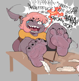 5_toes anthro barefoot bdsm bodily_fluids bondage bound breath_powers claws clothing crying_laughing curling_toes dialogue dirty dirty_feet drooling elemental_manipulation feet female fire fire_breathing fire_manipulation foot_focus footwear furniture hair humanoid_feet laugh loose_feather musk musky_feet one_eye_closed plantigrade profanity restraints rope rope_bondage saliva short_hair smelly smelly_feet smelly_socks sniffing sniffing_clothes sock_sniffing socks socks_removed soles solo table tail tail_tied tears text tickle_torture tickling tickling_feet toe_claws toes tongue twistedfurby aida_(twistedfurby) aquatic fish hybrid shark 2026 english_text