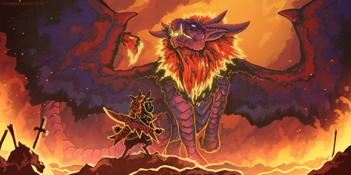 duo feral fire flaming_hair holding_melee_weapon holding_object holding_sword holding_weapon horn mane melee_weapon outside pseudo_hair rathalos_armor sword tail teeth weapon wings chromamancer capcom monster_hunter mythology dragon elder_dragon felid felyne lynian mammal mythological_creature mythological_scalie scalie teostra invalid_tag 2:1 absurd_res hi_res