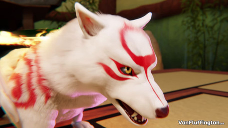 accident acrobatics anatomically_correct anatomically_correct_feral anatomically_correct_genitalia anatomically_correct_vulva animal_genitalia animal_vulva anus attack backflip canine_genitalia canine_vulva claws close-up confusion detailed_background dojo ear_twitch elemental_manipulation feet female female_feral feral fight fighting_pose foot_focus fur genitals hindpaw knocked_down lying markings multi_nipple nipples on_back open_mouth pawpads paws pose presenting realistic red_markings roaring soles solo surprised tail tail_anus tail_motion tailwag teeth toe_claws toes tongue training twitching_pussy vulva white_body white_fur yellow_eyes vonfluffington capcom okami_(capcom) amaterasu_(okami) canid canine canis mammal wolf 16:9 2025 3d_(artwork) 3d_animation animated digital_media_(artwork) hi_res long_playtime multiple_scenes no_sound widescreen