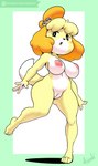 2017 4_toes absurd_res animal_crossing anthro argento barefoot big_breasts biped breasts canid canine canis clothing domestic_dog feet female genitals hair hi_res innie_pussy isabelle_(animal_crossing) mammal nintendo nipples nude open_mouth pussy shih_tzu solo third-party_edit toes toy_dog