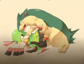 bodily_fluids drooling duo erection female female_penetrated feral genitals male male/female male_penetrating male_penetrating_female penetration penile penile_penetration penis penis_in_vagina saliva sex tears tongue tongue_out vaginal vaginal_penetration vulva tamanosuke nintendo pokemon avian bird generation_2_pokemon pokemon_(species) typhlosion xatu