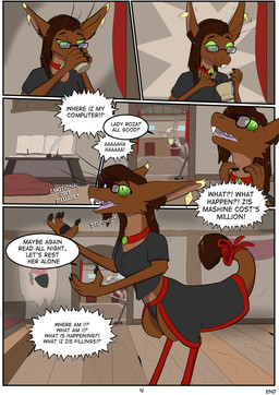 anthro dialogue duo excited female gender_transformation green_eyes matriarch mtf_transformation reality_shift speech_bubble text transformation mrdyga out-of-placers mammal yinglet absurd_res comic english_text hi_res