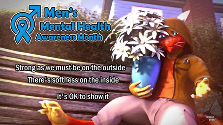 anthro bench bloom blue_eyes bottomwear building clothed clothing day flannel_flower flower hair hedge hoodie horn house jacket looking_at_viewer male offering_hand on_bench orange_body orange_scales outside pants plant scales shirt shrub sitting sitting_on_bench smile solo tail text topwear vase whiskers dragon-v0942 men's_mental_health_awareness_month mathew_kelly kobold scalie 16:9 3d_(artwork) 3d_animation animated digital_media_(artwork) english_text hi_res loop no_sound short_playtime source_filmmaker_(artwork) video widescreen