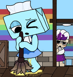 blush bodily_fluids cleaning embarrassed exhibitionism eyelashes female female/female freckled_face freckles genital_fluids glistening_eyelids long_eyelashes peeing peeing_on_ground peeing_on_self solo urine urine_on_ground urine_on_self urine_pool watersports wetting cloclochloe blushcrunch_studio dandy's_world roblox brusha_(dandy's_world) tisha_(dandy's_world) humanoid