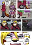 2016 ailurid anthro babystar biped blockage_(layout) bodily_fluids canid canine canis clothing coat comic crying detailed_background dialogue digital_media_(artwork) domestic_dog english_text eyes_closed female fur gemma_polson group hair hi_res horizontal_blockage mammal nicole_murdock plushie red_panda rodent sciurid sitting sobbing standing tears text topwear tree_squirrel trio vertical_blockage