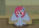 2020 badumsquish claws equid equine fan_character female gargoyle hasbro hi_res horse hybrid looking_at_viewer mammal membrane_(anatomy) membranous_wings monster my_little_pony offspring pony red_eyes sitting smile solo spread_wings temple wings