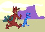 2009 2d_animation 3_toes 4_fingers abstract_background animated anthro arm_tuft belly biped black_eyes black_nose blinking blue_body blue_scales blue_skin bored brown_body brown_fur butt butt_markings canid canine canis canyon casual_nudity cheek_tuft chest_tuft cloud cloudy_sky colored coyote coyoteville curled_tail desert digital_drawing_(artwork) digital_media_(artwork) duo eyes_closed facial_tuft feet fingers flat_colors frown fur fyodor_the_lizard grin happy head_tuft humanoid_hands lizard loop low_res male mammal markings mesa_(landscape) multicolored_body multicolored_butt multicolored_fur nude outside paws pecs plant plantigrade rear_view reptile sand scales scalie sean_o'desse short_playtime shoulder_tuft shrub side_view sky skyscape smile smirk smug smug_expression smug_eyes smug_face smug_grin social_nudity stevethedragon tail tan_belly tan_body tan_chest tan_fur thick_tail three-quarter_view toes toony tuft two_tone_body two_tone_butt two_tone_fur walk_cycle walking whiskers white_sclera wide_eyed wide_hips yellow_sky