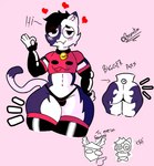 anthro big_butt butt femboy male solo darkdemon74x femboy_hooters fan_character domestic_cat felid feline felis mammal digital_media_(artwork) digital_painting_(artwork) model_sheet painting_(artwork) signature