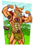 abs anthro bulge male muscular muscular_anthro muscular_male solo lobo_serchwolf activision crash_bandicoot_(series) tiny_tiger dasyuromorph mammal marsupial recently_extinct_species thylacine 3:4 absurd_res hi_res