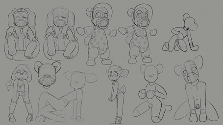 animal_mask anthro bikini blinders chastity_cage chastity_device clothed clothing crossdressing diaper eyewear femboy flaccid footwear gag genitals high_heels kneeling lingerie male mask onesie pacifier penis pup_mask shoes small_penis swimwear tail tail_motion tailwag two-piece_swimsuit young skidoo max_(skidoo) ailurid canid canine canis deer domestic_dog mammal red_panda 16:9 hi_res monochrome multiple_scenes sketch_page widescreen