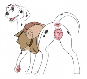 anatomically_correct anatomically_correct_anus anatomically_correct_genitalia anatomically_correct_vulva animal_genitalia animal_vulva anus backpack black_body black_fur butt canine_genitalia canine_vulva clothed clothed_feral clothing digitigrade eyebrows eyelashes female female_feral feral fur genitals looking_at_viewer looking_back looking_back_at_viewer markings monotone_genitals open_mouth open_smile pawpads paws pink_anus pink_pawpads pink_vulva plump_labia presenting presenting_anus presenting_hindquarters presenting_vulva quadruped raised_tail rear_view simple_background smile solo spots spotted_body spotted_fur tail tongue vulva white_background white_body white_fur halbean 101_dalmatians disney perdita canid canine canis dalmatian domestic_dog mammal 2023 digital_media_(artwork) hi_res