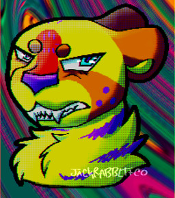 abstract_background ambiguous_gender angry bared_teeth ears_down feral freckled_face freckles pivoted_ears pixelated snarling solo spot_freckles spots spotted_face stripes teeth jackrabbit_(artist) cori_(jackrabbit) amur_leopard felid leopard mammal pantherine 2026 digital_media_(artwork) dithering headshot_portrait hi_res pixel_(artwork) portrait signature