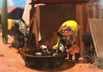 arm_warmers armwear bathing bottomless bottomless_female bottomwear clothed clothing day duo female footwear male narrowed_eyes outside pants pseudo_hair socks squint stirrup_socks tentacle_hair tentacles toeless_footwear topwear yellow_eyes owo_sfm nintendo splatoon agent_3_(splatoon_3) inkling_girl animal_humanoid cephalopod fish humanoid inkling marine mollusk salmonid_(splatoon) salmonoid_(splatoon) smallfry_(splatoon) 3d_(artwork) digital_media_(artwork) hi_res source_filmmaker_(artwork)