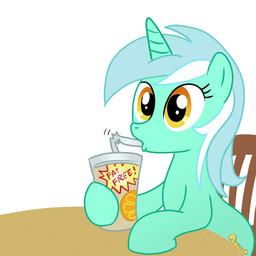 bendy_straw beverage blue_hair chair container cup cutie_mark drinking drinking_straw drinking_straw_in_mouth female feral furniture hair holding_container holding_cup holding_object horn lyre milkshake multicolored_hair musical_instrument nude plucked_string_instrument simple_background solo string_instrument table white_background white_hair yellow_eyes unknown_artist friendship_is_magic hasbro my_little_pony mythology lyra_heartstrings_(mlp) equid equine mammal mythological_creature mythological_equine unicorn 1:1