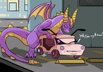 anthro black_sclera car dialogue dragons_fucking_cars duo eyelashes eyes_closed female machine male male/female parking_lot penetration purple_eyes road tail text vehicle vehicle_penetrated what window wugi activision mythology spyro_the_dragon spyro violet_echo dragon living_car living_machine living_vehicle mythological_creature mythological_scalie scalie 2022 english_text hi_res