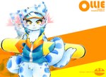 anthro blush bottomless chest_tuft clothed clothing crotch_tuft eyewear goggles holding_object jacket kemono long_tail looking_at_viewer snowboard tail text topwear tuft yellow_eyes mash_(artist) bemani konami pop'n_music pop'n_music_sunny_park ollie_(pop'n_music) felid mammal pantherine snow_leopard 2013 english_text mixed_media traditional_media_(artwork)