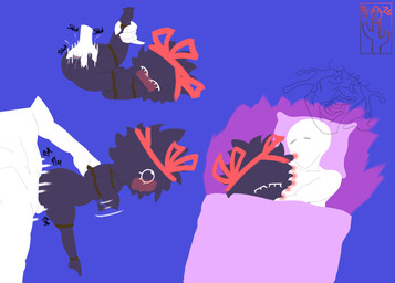 accessory ankle_grab anthro anthro_penetrated balls bdsm bed bedding blush bodily_fluids bondage bouncing_breasts bound bow_ribbon breasts butt cuddling dominant duo eager eyes_closed female female_on_human female_penetrated fingering from_behind_position furniture genital_fluids genitals hair_accessory hair_bow hair_ribbon hanging_breasts human_on_anthro human_penetrating human_penetrating_anthro image_sequence interspecies larger_human larger_male leg_grab lifting_partner looking_pleasured lying male male/female male_on_anthro male_penetrating manhandling muscular muscular_male nipples nude on_bed pain pained_expression penetration pillow red_bow restraints ribbons rope rope_bondage rough_sex sex shortstack simple_background size_difference sleeping sleeping_together slightly_chubby smaller_anthro smaller_female spines submissive text vaginal vaginal_fingering vaginal_fluids vaginal_penetration vulva pricklypastor_(artist) kitamura_(splatoon) aquatic echinoderm echinozoan human mammal sea_urchin digital_drawing_(artwork) digital_media_(artwork) english_text hi_res signature