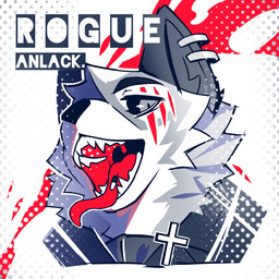 anthro blood bodily_fluids cross drugs ear_piercing ear_ring eye_scar facial_scar male piercing pills ring_piercing scar solo anlack canid canine canis mammal wolf 1:1