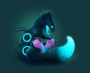 2_penises animal_genitalia animal_penis autofootjob bioluminescence black_body cloaca feet feral flared_penis foot_fetish foot_play genitals glowing glowing_eyes glowing_tail hemipenes looking_pleasured male masturbation multi_genitalia multi_penis musk musky_penis penile penis sex solo tail tongue tongue_out unusual_anatomy unusual_genitalia unusual_penis cloudweaver_(artist) rain_world videocult cyan_lizard_(rain_world) lizard lizard_(rain_world) reptile scalie hi_res story story_in_description