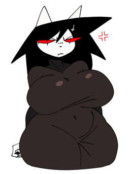 accessory anthro big_breasts black_hair bodysuit breasts clothed clothed_anthro clothed_female clothing cross cross-popping_vein curvy_figure eyebrows eyelashes female female_anthro fingers front_view hair hair_accessory hairclip huge_breasts huge_thighs inverted_cross inverted_cross_hair_clip mouth_closed narrowed_eyes navel_outline red_sclera simple_background skinsuit solo thick_thighs tight_clothing white_background wide_hipped_anthro wide_hipped_female wide_hips xarop77 catwitch_(xarop77) domestic_cat felid feline felis mammal 2025 digital_drawing_(artwork) digital_media_(artwork) english_description hi_res portrait three-quarter_portrait
